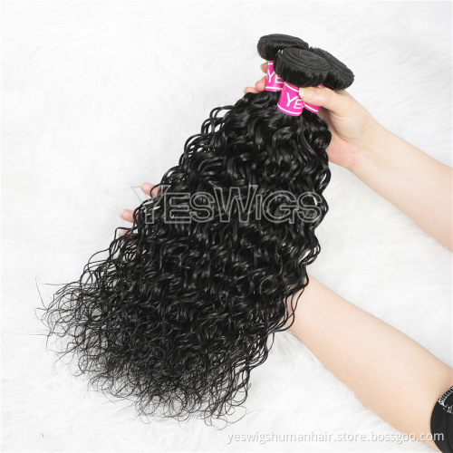 High Quality Asian Human Hair Bundles 95-100 Gram Per Bundle Water Wave Hair Extensions Double Weft Water Curly Asian Hair
